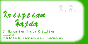krisztian hajda business card