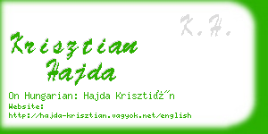 krisztian hajda business card